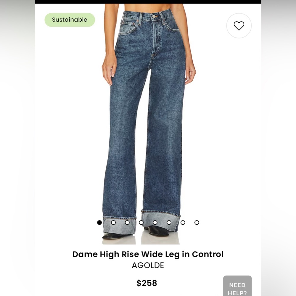 SOLD. Agolde dame high rise jeans size 24